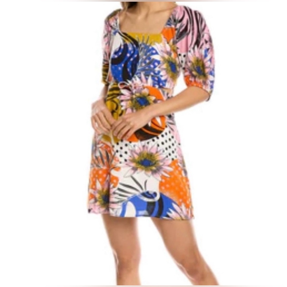 Walter Baker Vibrant Floral Print Dress